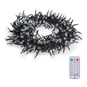 LED zunanji niz luči 576xLED/8 funkcij 8m IP44 hladna bela + daljinski upravljalnik