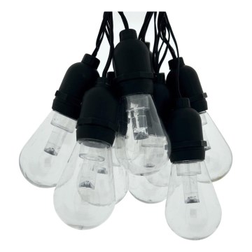 LED zunanji okrasni niz 10×LED/0,15 W/230 V, 3,8 m, IP44, črn