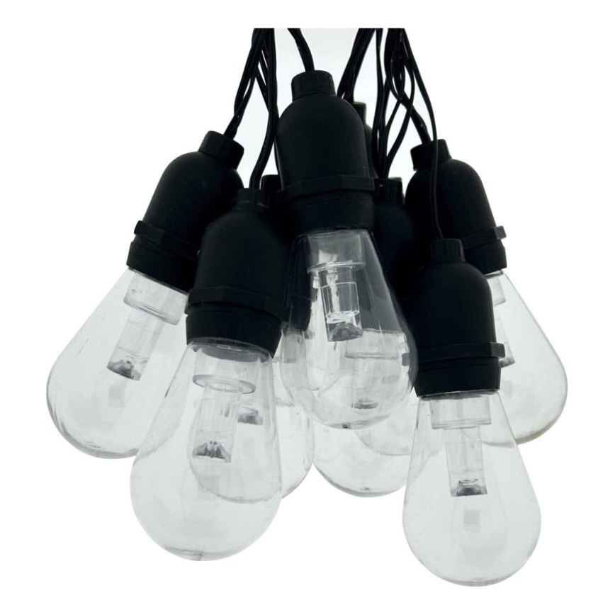 LED zunanji okrasni niz 10×LED/0,15 W/230 V, 3,8 m, IP44, črn