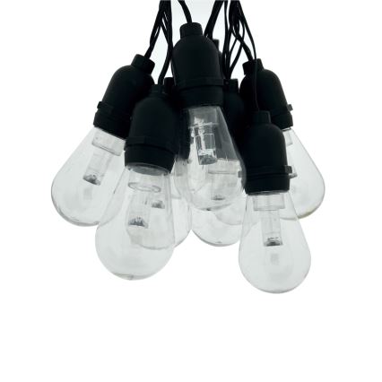 LED zunanji okrasni niz 10×LED/0,15 W/230 V, 3,8 m, IP44, črn