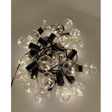 LED zunanji okrasni niz 20xLED/0,075W/230V 5,8 m IP44 črn