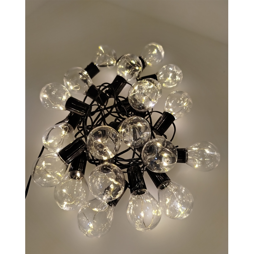 LED zunanji okrasni niz 20xLED/0,075W/230V 5,8 m IP44 črn