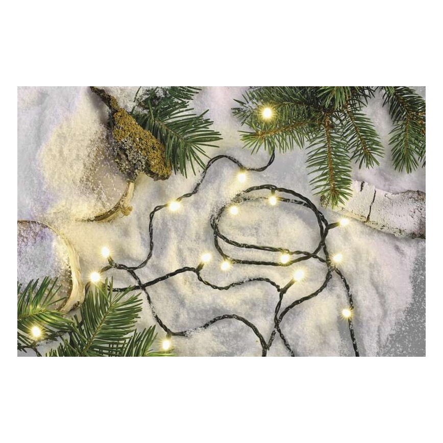 LED zunanji okrasni niz, 240 LED, 8 načinov, 29 m, IP44, topla bela
