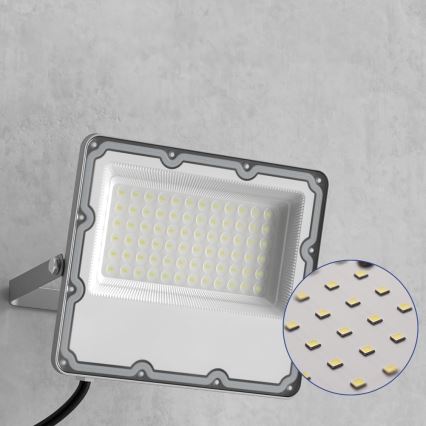 LED zunanji reflektor 100 W, 230 V, 4500 K, IP65, siva