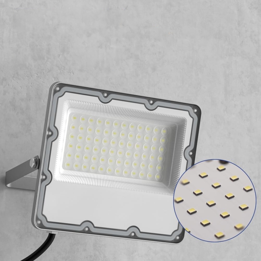 LED zunanji reflektor 100 W, 230 V, 4500 K, IP65, siva
