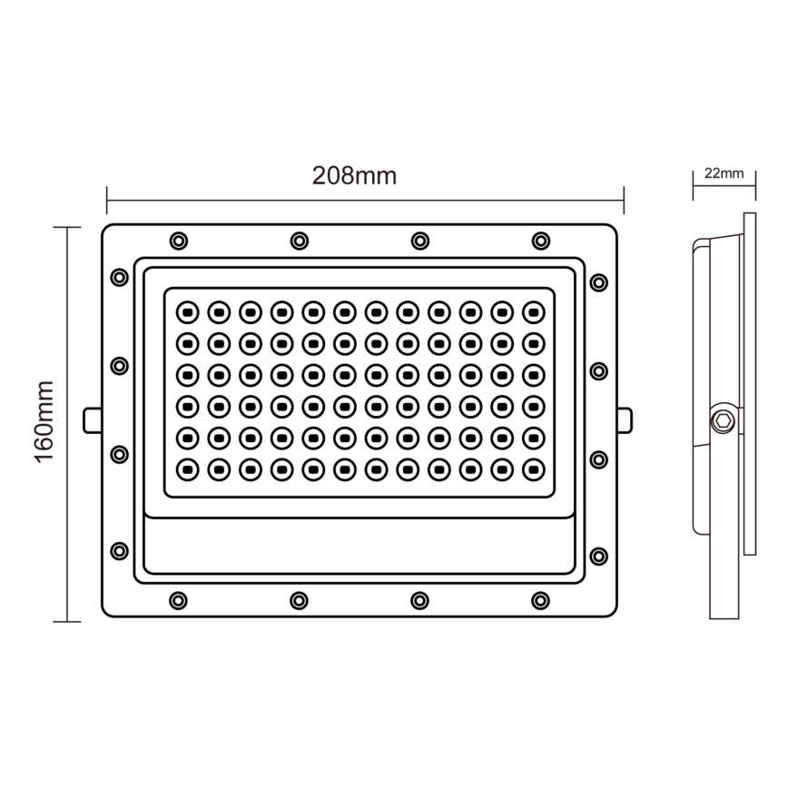 LED Zunanji reflektor LED/100W/230V 5000K IP65 siva