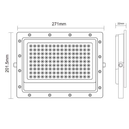 LED Zunanji reflektor LED/150W/230V 5000K IP65 siva