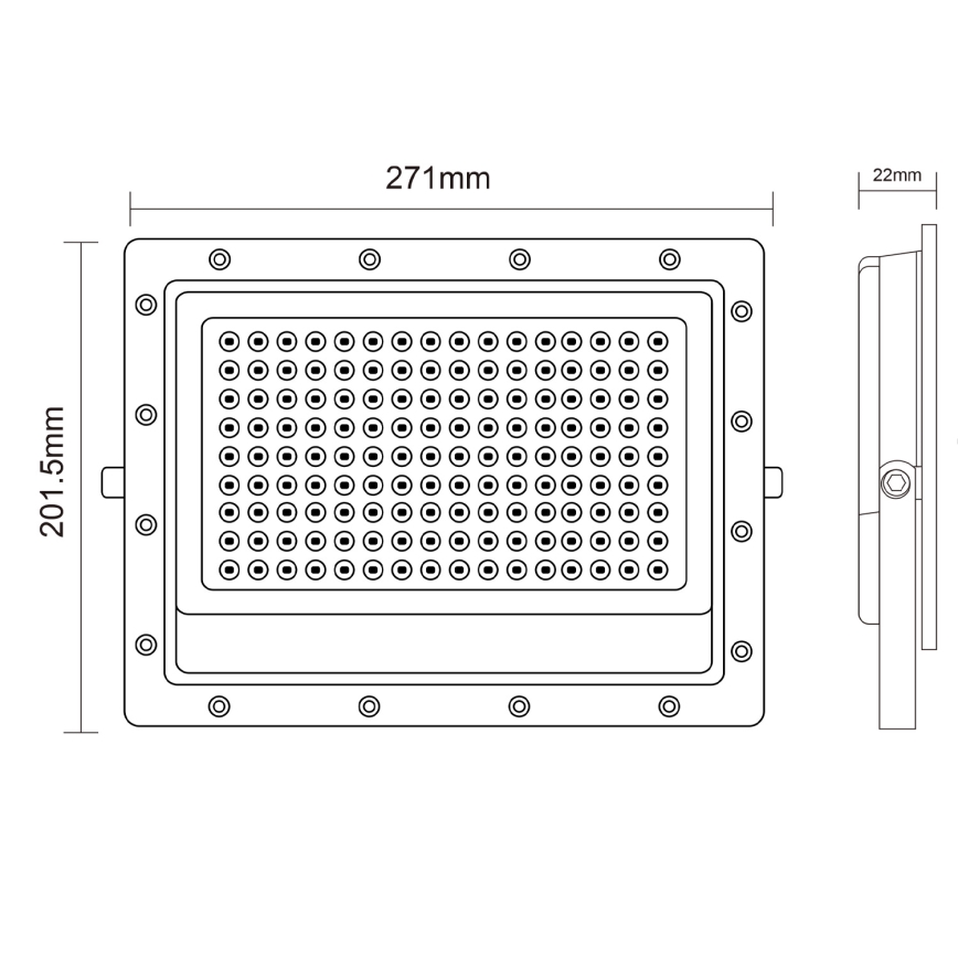 LED Zunanji reflektor LED/150W/230V 5000K IP65 siva
