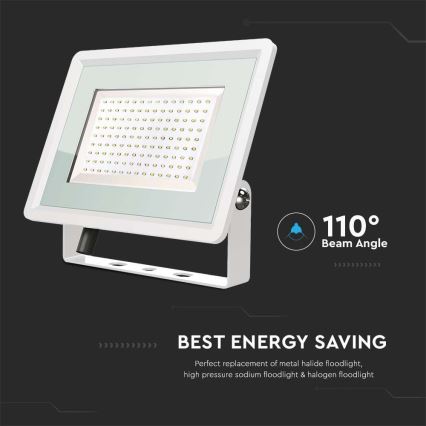 LED Zunanji reflektor LED/200W/230V 4000K IP65 bela