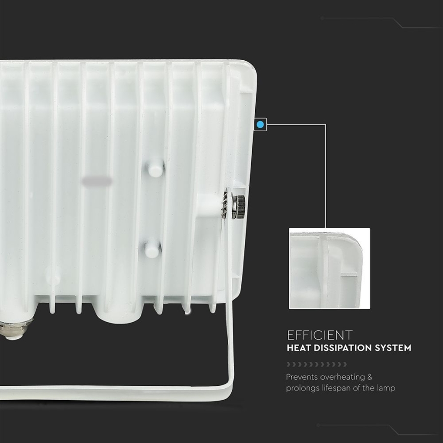 LED Zunanji reflektor LED/200W/230V 4000K IP65 bela