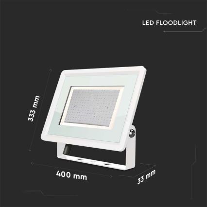 LED Zunanji reflektor LED/200W/230V 4000K IP65 bela