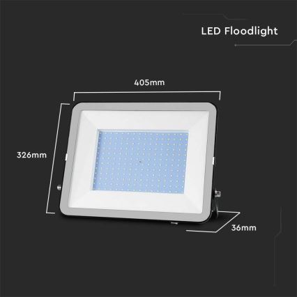 LED Zunanji reflektor SAMSUNG CHIP LED/200W/230V 4000K IP65 črna