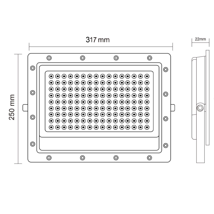 LED Zunanji reflektor LED/200W/230V 5000K IP65 siva