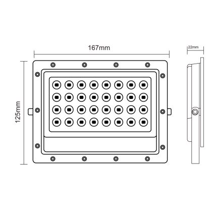 LED Zunanji reflektor LED/50W/230V 5000K IP65 siva
