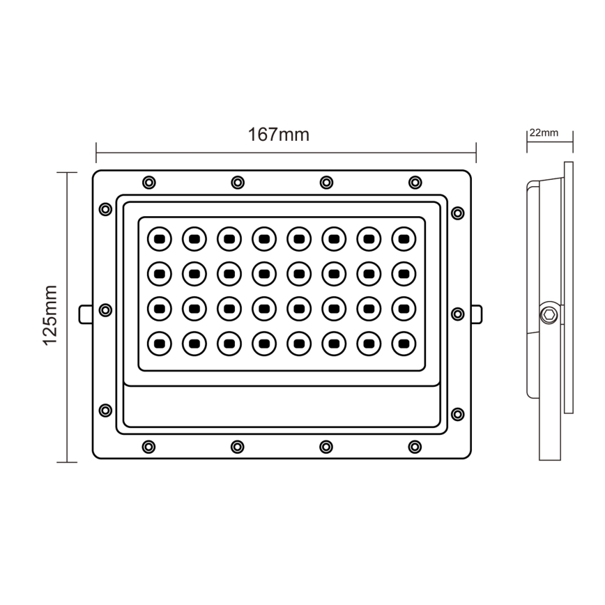 LED Zunanji reflektor LED/50W/230V 5000K IP65 siva