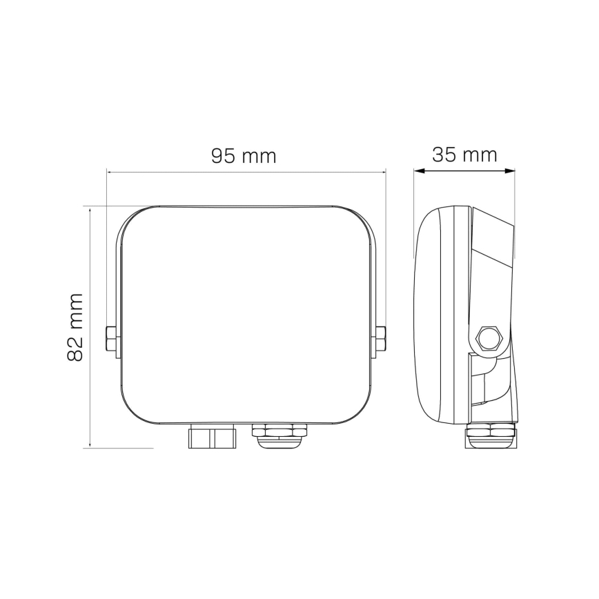 LED Zunanji reflektor MILKY LED/10W/230V 4000K IP65 črna