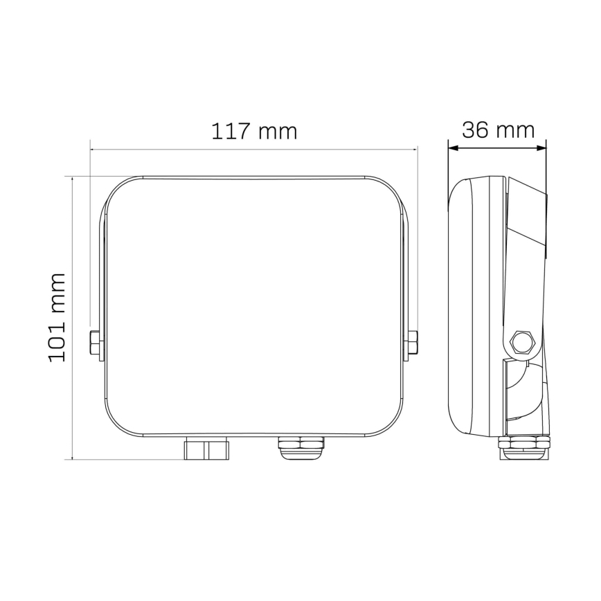 LED Zunanji reflektor MILKY LED/20W/230V 4000K IP65 črna