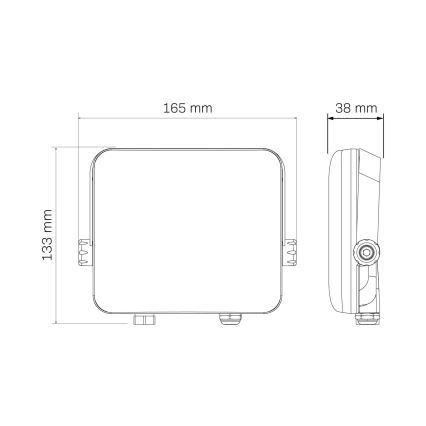 LED Zunanji reflektor MILKY LED/30W/230V 4000K IP65 črna