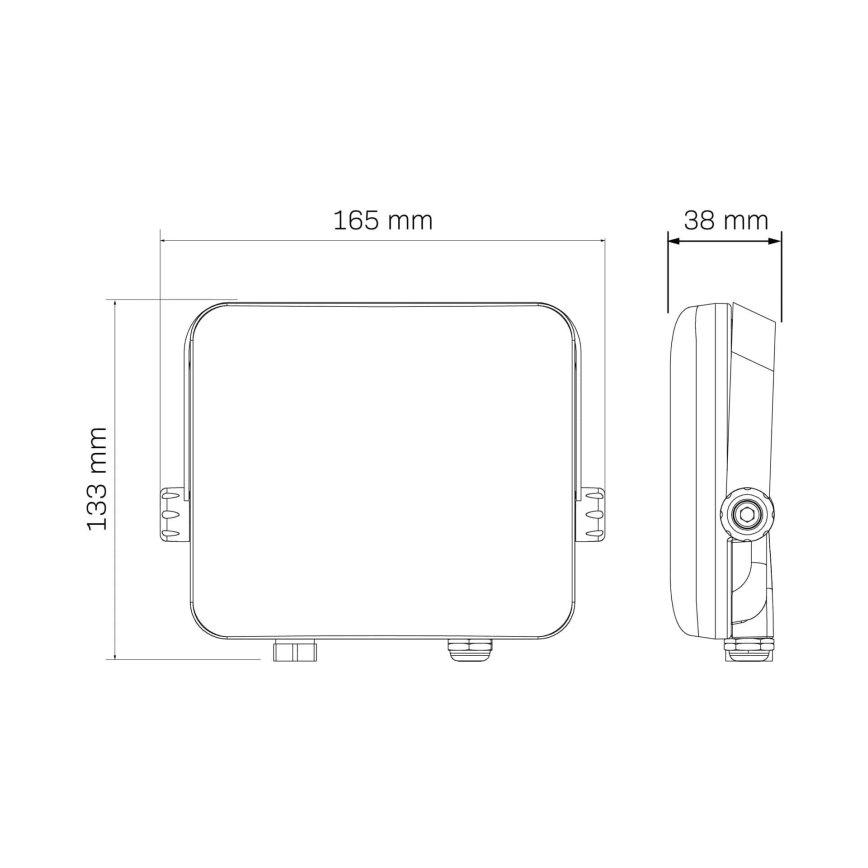 LED Zunanji reflektor MILKY LED/30W/230V 4000K IP65 črna