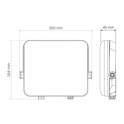 LED Zunanji reflektor MILKY LED/50W/230V 4000K IP65 črna