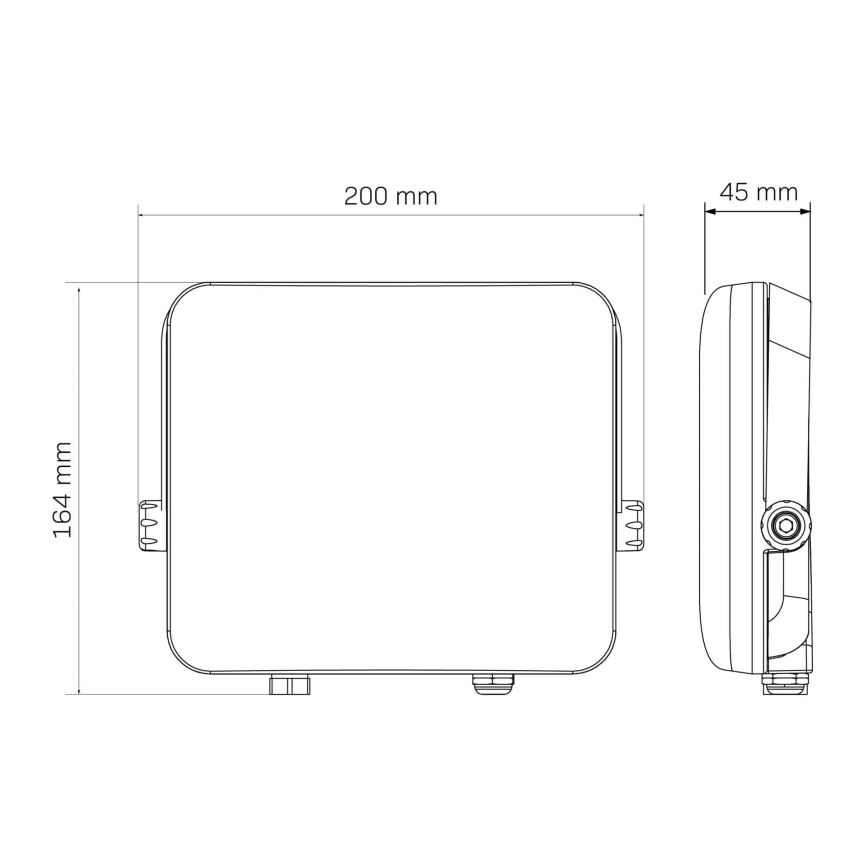 LED Zunanji reflektor MILKY LED/50W/230V 4000K IP65 črna