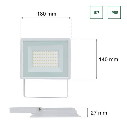 LED Zunanji reflektor NOCTIS LUX 3 LED/50W/230V IP65 bela