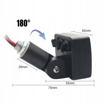 LED Zunanji reflektor s senzorjem LED/20W/230V 4000K IP65 črna