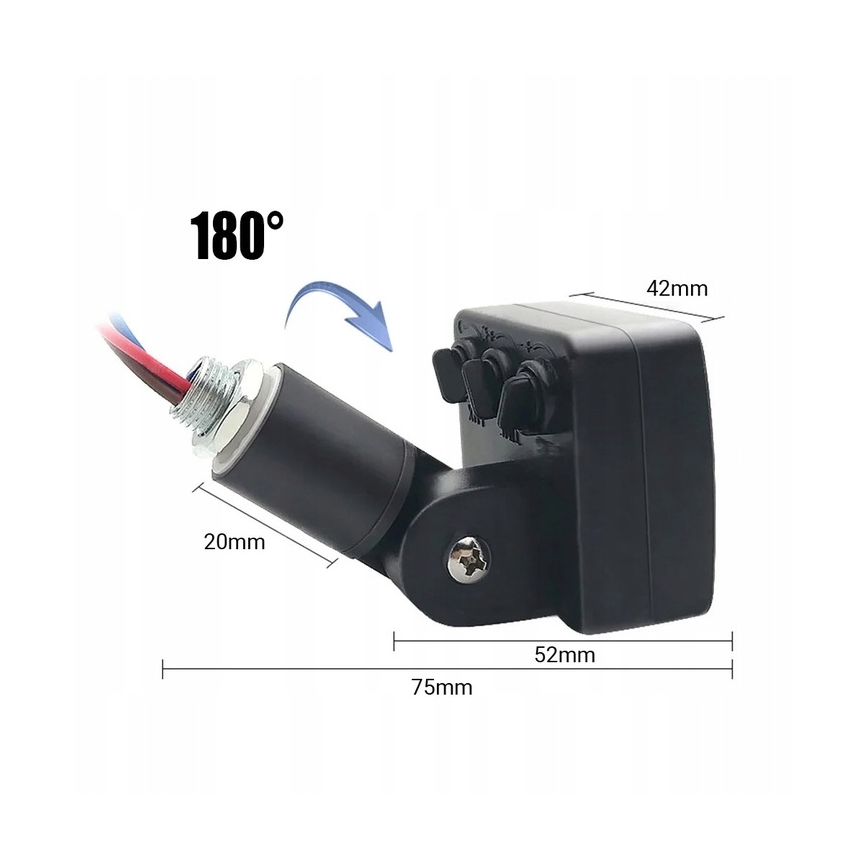 LED Zunanji reflektor s senzorjem LED/20W/230V 4000K IP65 črna