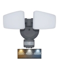 LED Zunanji reflektor s senzorjem LED/24W/230V 3000/4000/6000K IP54 antracit