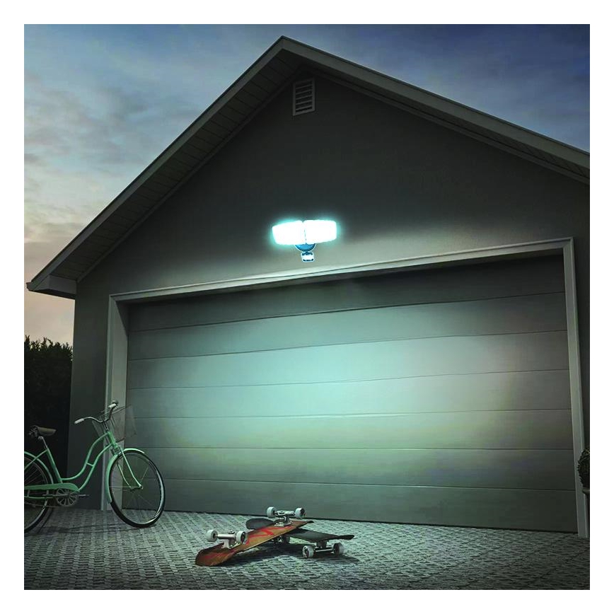 LED Zunanji reflektor s senzorjem LED/24W/230V 3000/4000/6000K IP54 antracit