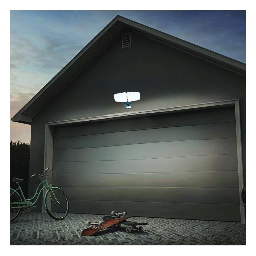 LED Zunanji reflektor s senzorjem LED/24W/230V 3000/4000/6000K IP54 antracit