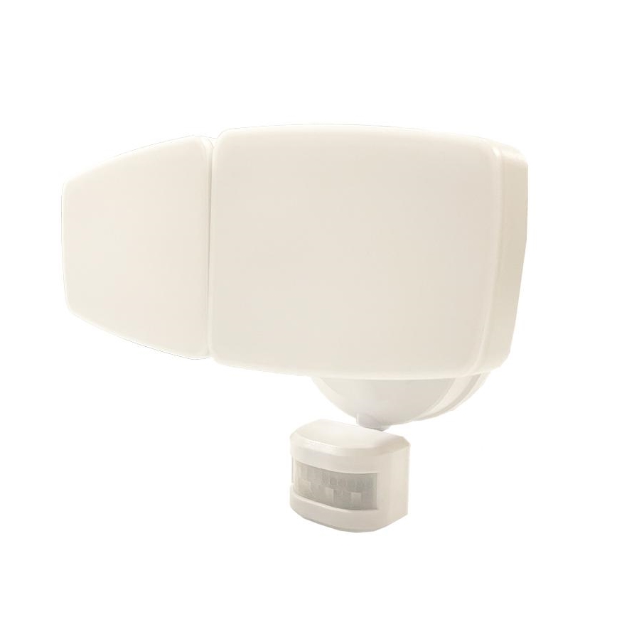 LED Zunanji reflektor s senzorjem LED/24W/230V 3000/4000/6000K IP54 bela