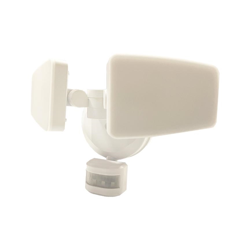 LED Zunanji reflektor s senzorjem LED/24W/230V 3000/4000/6000K IP54 bela