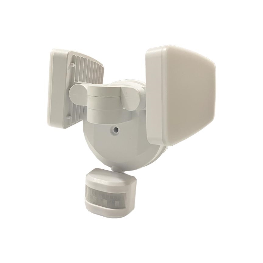 LED Zunanji reflektor s senzorjem LED/24W/230V 3000/4000/6000K IP54 bela