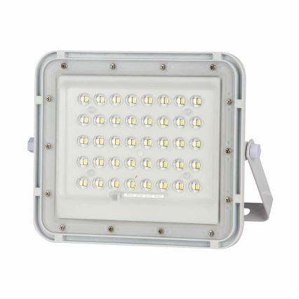 LED Zunanji zatemnitven solarni reflektor LED/10W/3,2V IP65 6400K bela + Daljinski upravljalnik