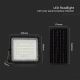 LED Zunanji zatemnitven solarni reflektor LED/10W/3,2V IP65 6400K črna + Daljinski upravljalnik
