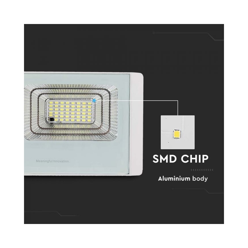 LED Zunanji solarni reflektor LED/12W/3,2V IP65 6400K + Daljinski upravljalnik