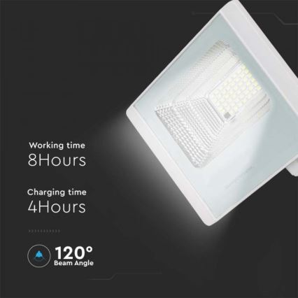 LED Zunanji solarni reflektor LED/12W/3,2V IP65 6400K + Daljinski upravljalnik