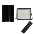 LED Zunanji solarni reflektor LED/15W/3,2V IP65 6400K črna + Daljinski upravljalnik