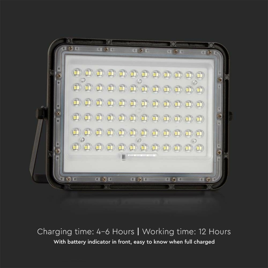 LED Zunanji solarni reflektor LED/15W/3,2V IP65 6400K črna + Daljinski upravljalnik