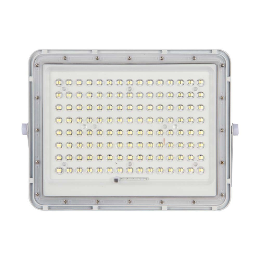 LED Zunanji solarni reflektor LED/20W/3,2V 4000K bela IP65 + Daljinski upravljalnik