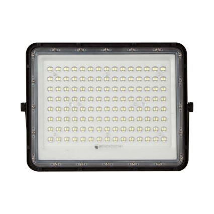 LED Zunanji solarni reflektor LED/200W/3,2V 4000K črna IP65 + Daljinski upravljalnik