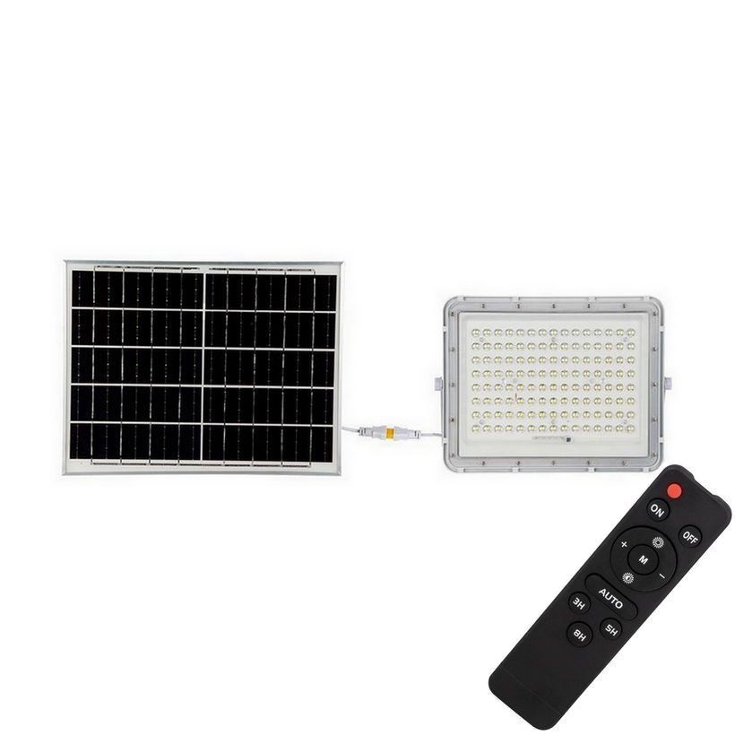 LED Zunanji solarni reflektor LED/20W/3,2V 6400K bela IP65 16000 mAh + Daljinski upravljalnik