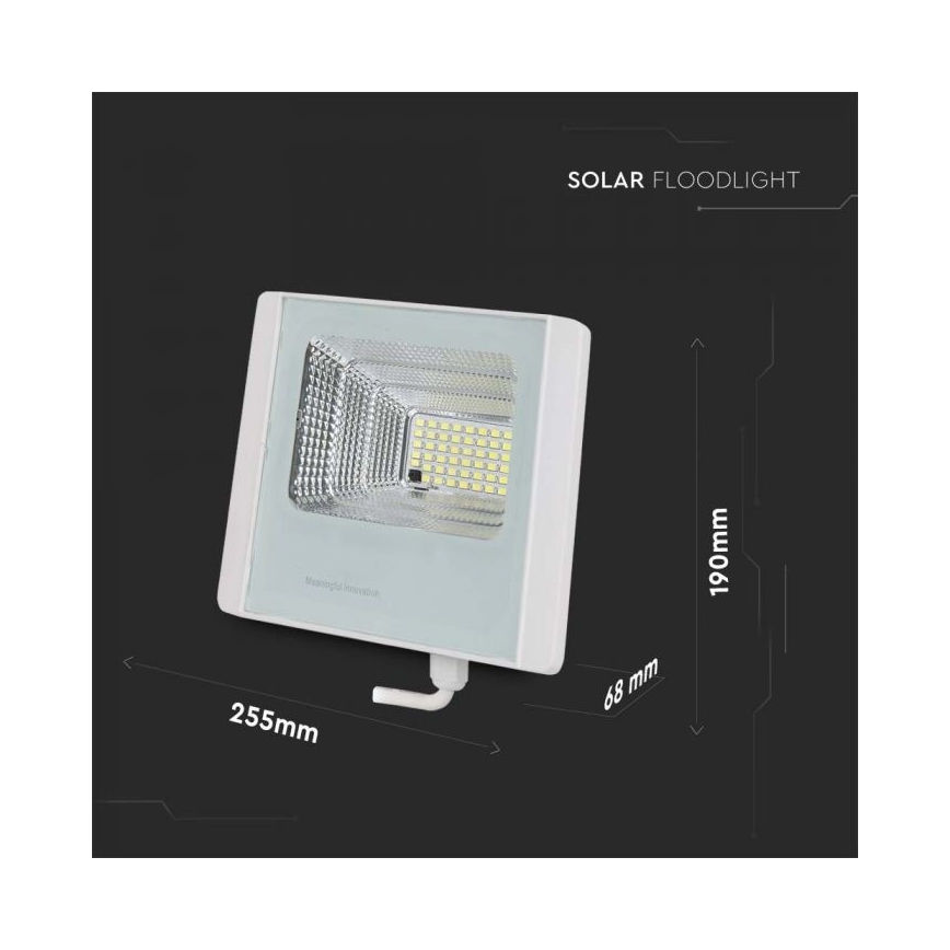 LED Zunanji solarni reflektor LED/20W/3,2V IP65 4000K + Daljinski upravljalnik