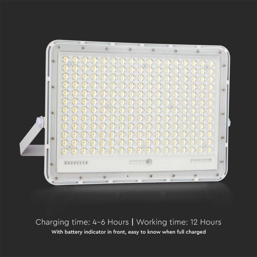 LED Zunanji solarni reflektor LED/30W/3,2V 6400K bela IP65 + Daljinski upravljalnik