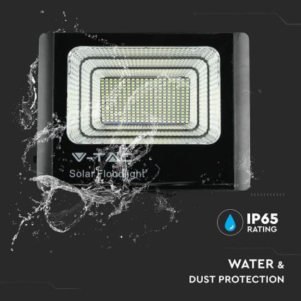 LED Zunanji solarni reflektor LED/40W/10V IP65 6000K + Daljinski upravljalnik