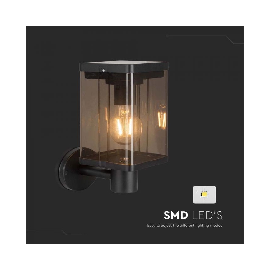 LED Zunanji solarni stenska svetilka s senzorjem LED/2,5W/3,7V 3000K IP54