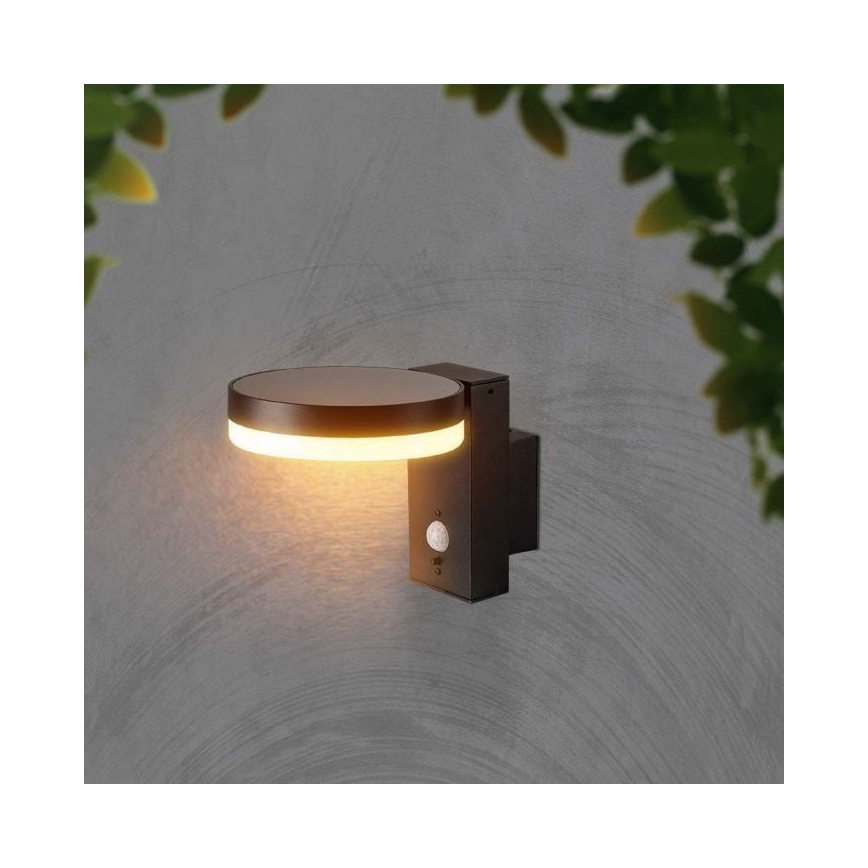 LED Zunanji solarni stenska svetilka s senzorjem LED/5,5W/3,7V 3000K IP54