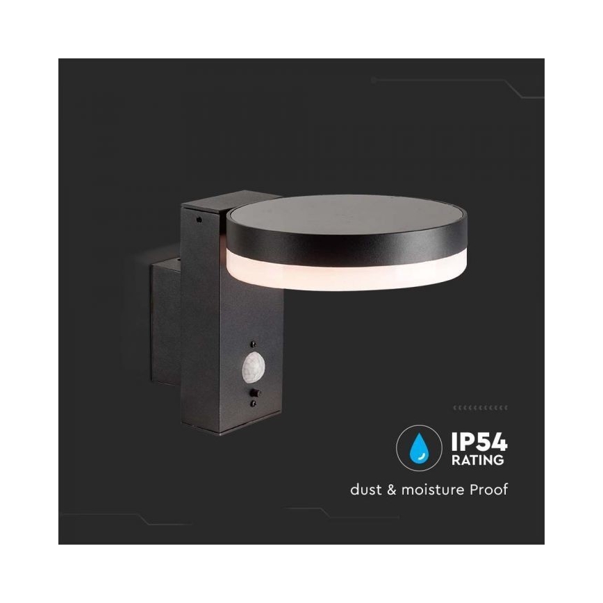 LED Zunanji solarni stenska svetilka s senzorjem LED/5,5W/3,7V 3000K IP54