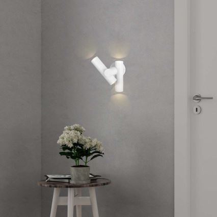 LED Zunanji wall flexible reflektor 2xLED/3W/230V 4000K IP44 bela